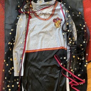 Harry Potter Hermoine pajama dress with sheer hooded cape